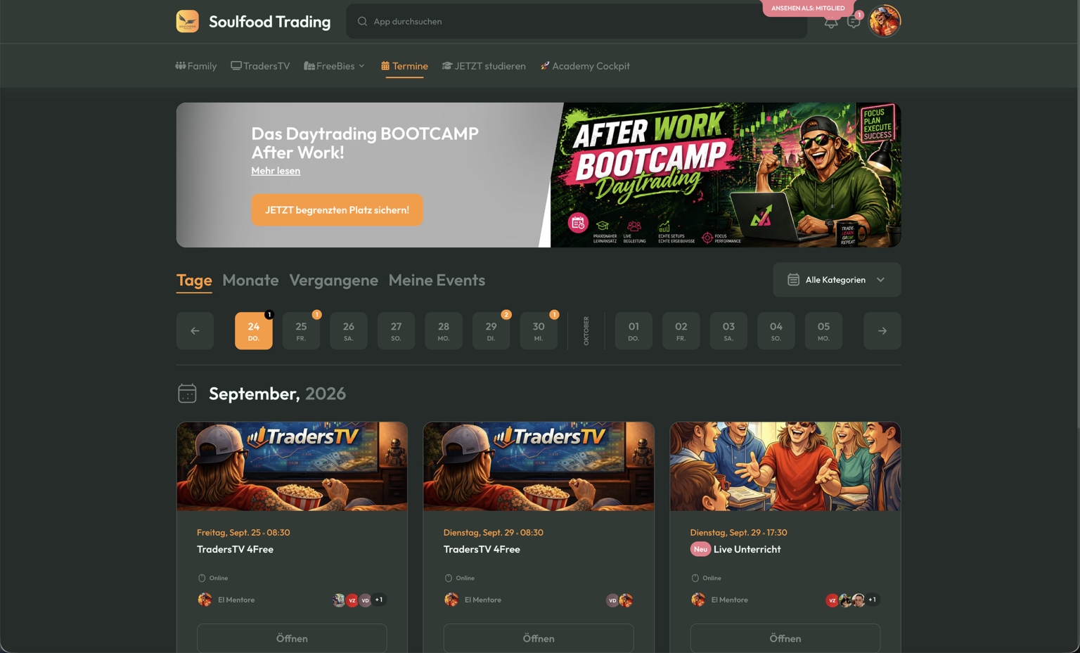 Soulfood Trading Live und Termine